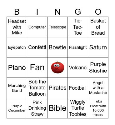 Veggie Tales Bingo Card