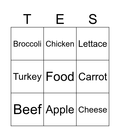 Test Bingo Card