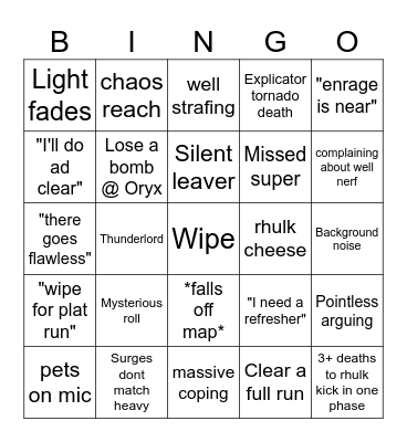 LFG BINGO Card