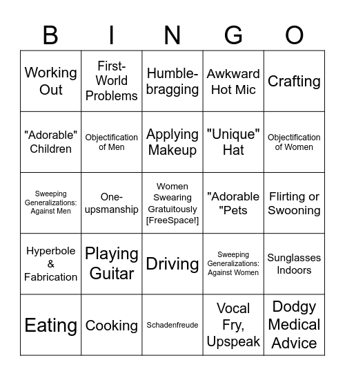 Reframe Meeting Bingo Card