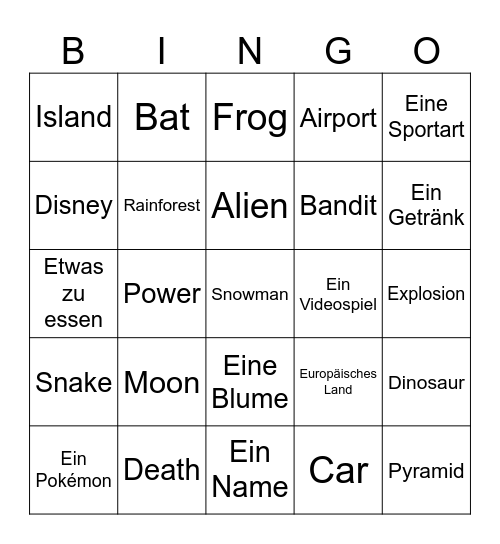 Infinite Craft Bingo Card