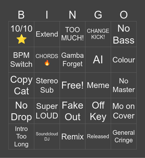 FEEDBACK BINGO V2 Bingo Card