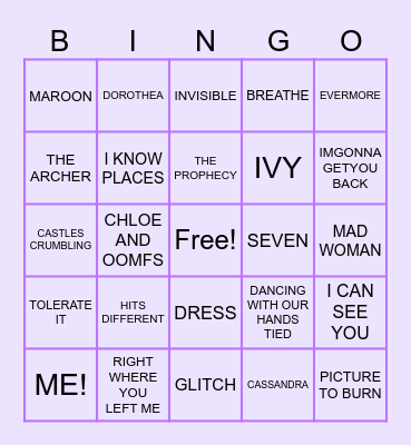 PRIDE MONTH Bingo Card