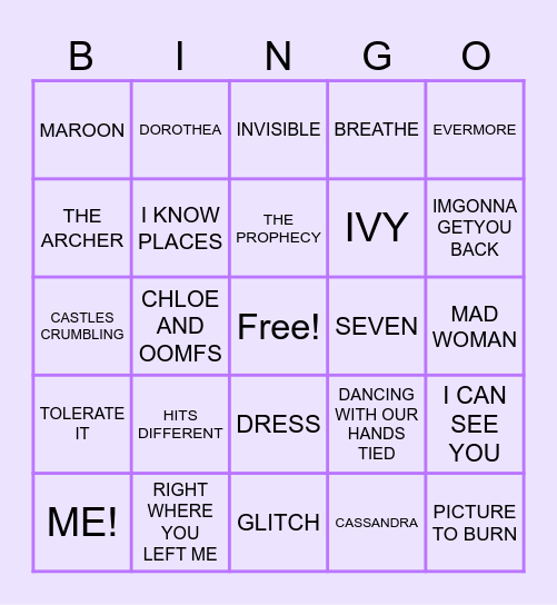 PRIDE MONTH Bingo Card