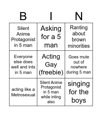 Joesph Bingo Card