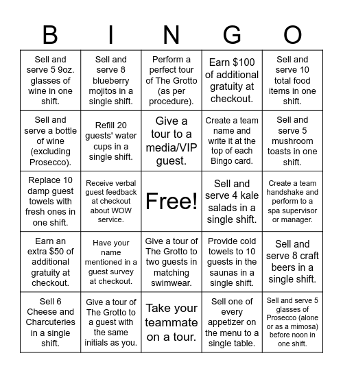 Bestie Bingo! Bingo Card