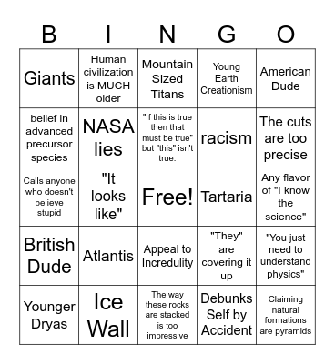 Conspiracy Bingo Card
