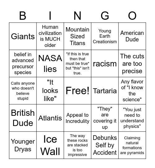 Conspiracy Bingo Card