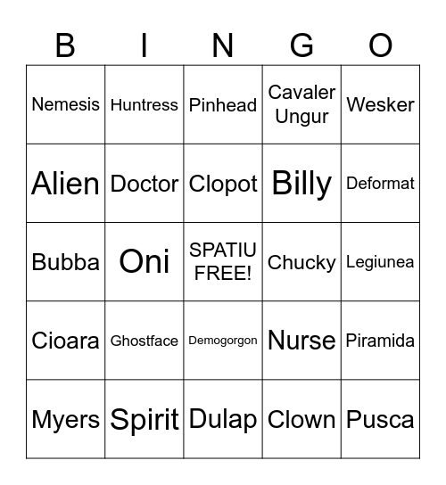 Dead by Daylight - Killeri Bingo Card