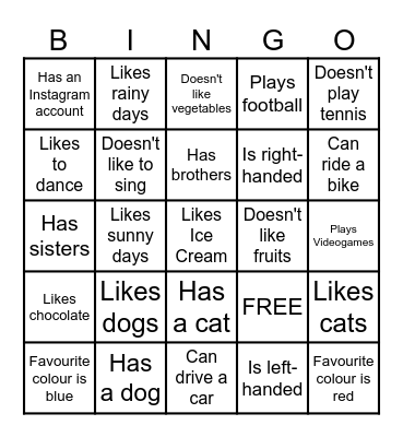 BINGO Card