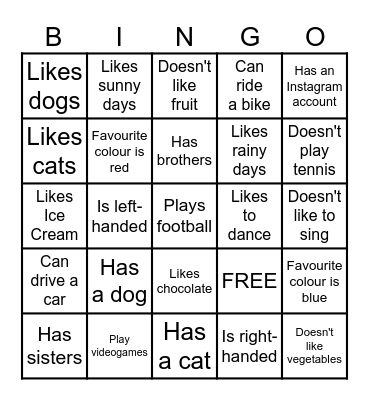 BINGO Card