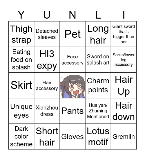 YUNLI BINGO Card