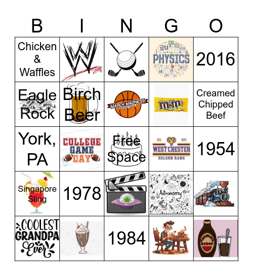 Ron's 70th Birthday Bingo Card