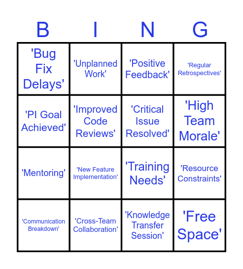 FC-065 Drift Control PI23Q2 Bingo Card