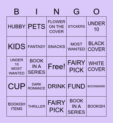 FAIRY BINGO Card