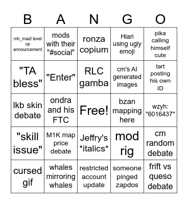 03062024 BINGOO Bingo Card
