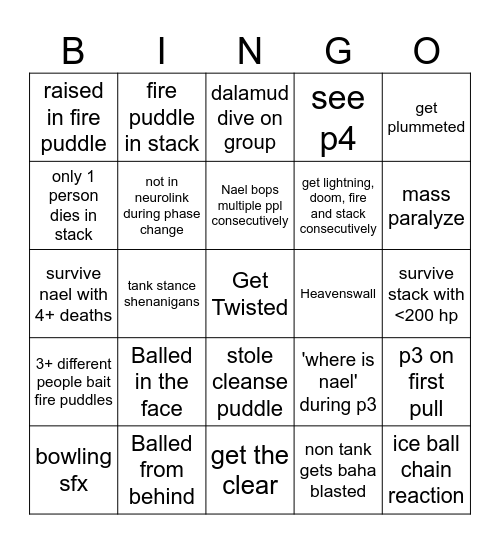 Ucob Bingo Card