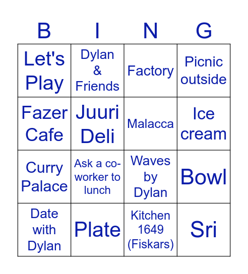 Keilaniemi Lunch bing(o) Bingo Card