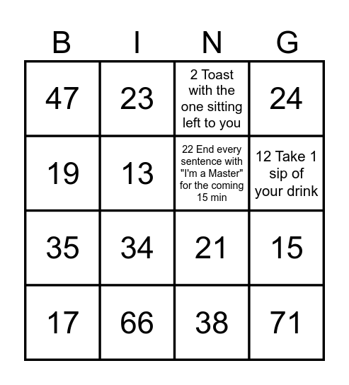 GRAD Bingo Card