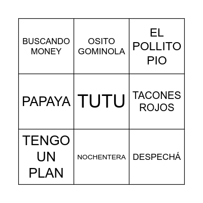 BINGO Card