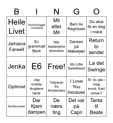 2024 Bingo Card