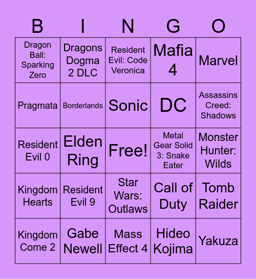 Summer Games Fest 2024 Bingo - Mirko Bingo Card