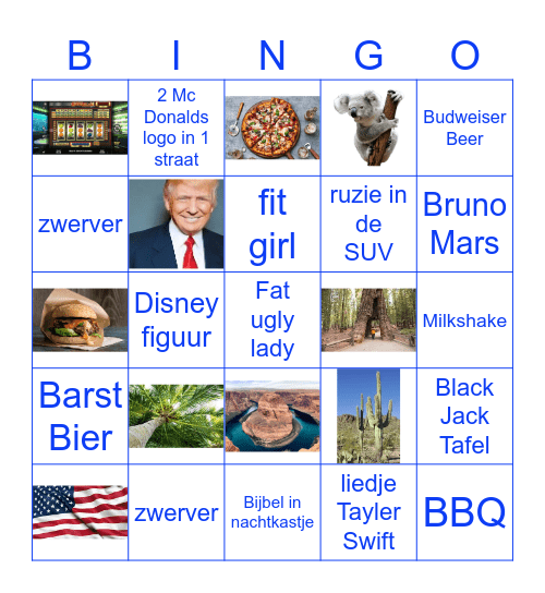 Nieke's USA Bingo Summer 2024 Bingo Card