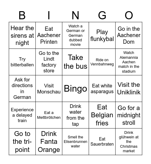 Aachen Bingo Card