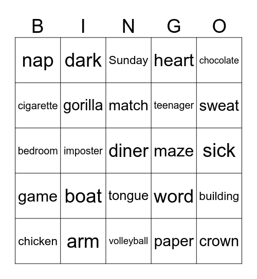 Infinite Craft Race Bingo Card