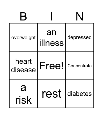 Lesson 3 Bingo Card