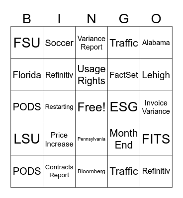 MDS Bingo Card