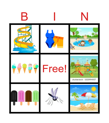 Summer Fun Bingo Card