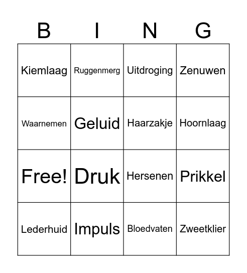 Waarneming Bingo Card