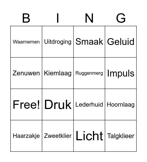 Waarneming Bingo Card