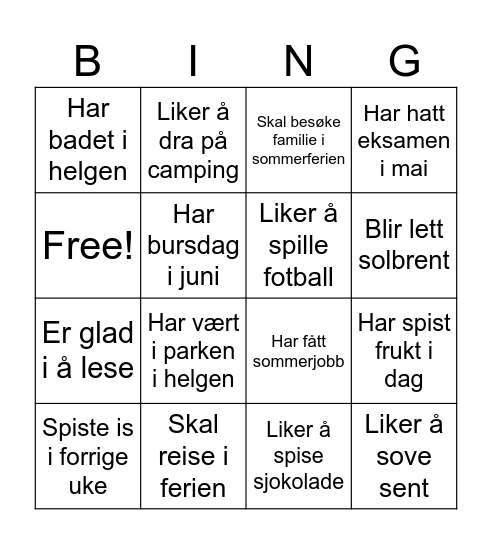 Bingo Card