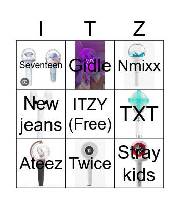 Lightstick Bingo Card