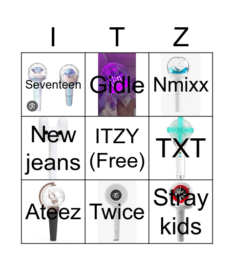 Lightstick Bingo Card