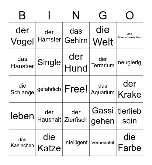 Katzenland Deutschland Bingo Card