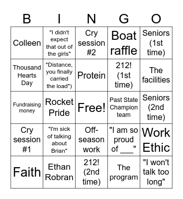Chad BINGO! Bingo Card