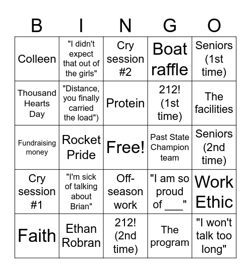 Chad BINGO! Bingo Card