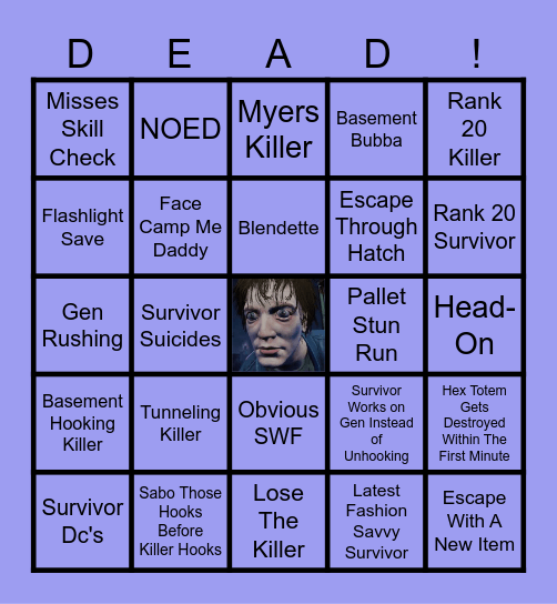 Dead By Daylight BINGO Card