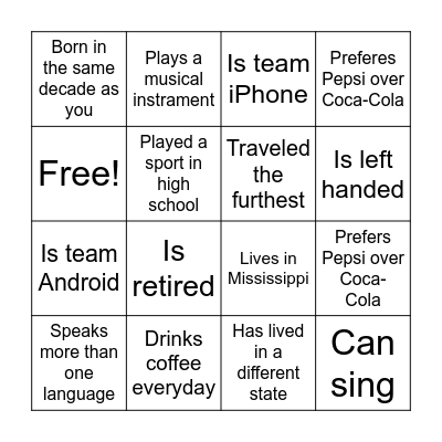 Britton Family Reunion 2024 Bingo Card