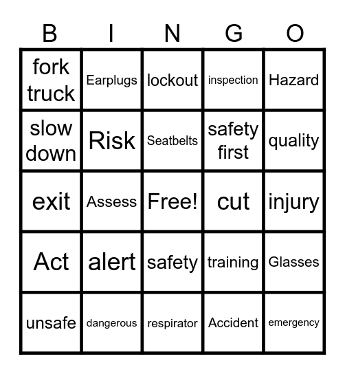 Adventure Ready Brands - Safety Bingo Card