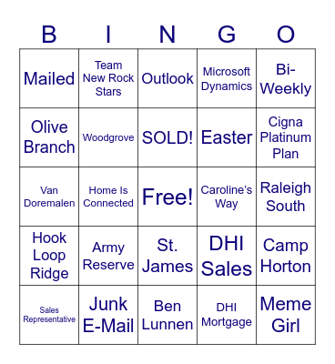 Onboarding Day Bingo Card