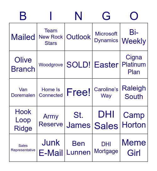 Onboarding Day Bingo Card