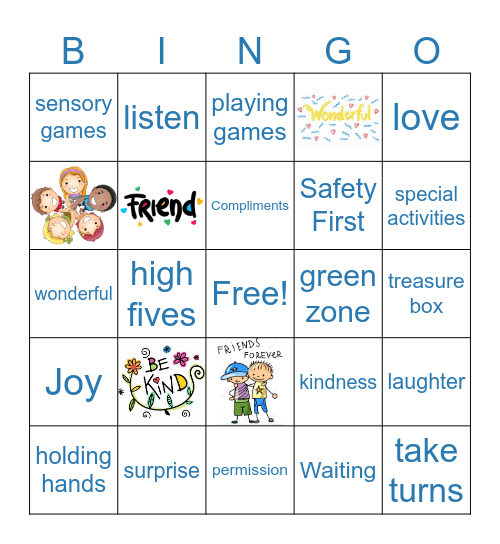 Friendship Bingo Card