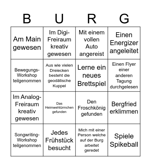 KlangGemäuer Bingo Card