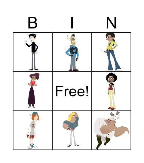 Wild Kratts Bingo Card