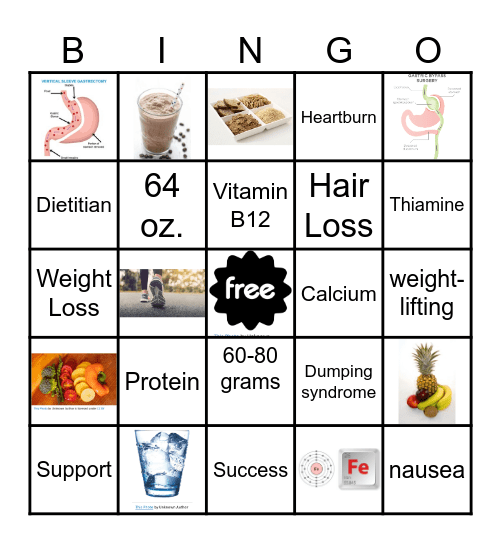 Bariatric Bingo Card