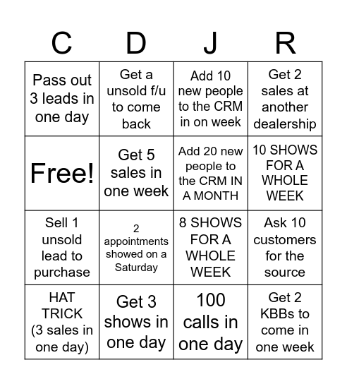 Bingo Card